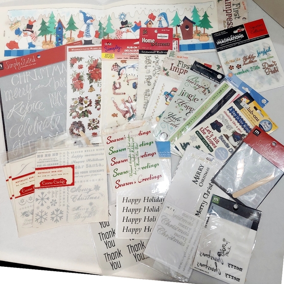 Rub on transfer Christmas bundle (996) - Picture 1 of 8